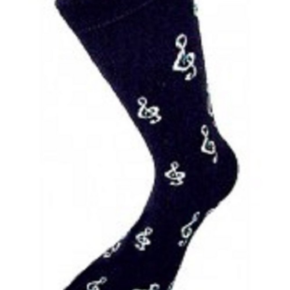 Treble Clef Socks - Picture 2 of 2